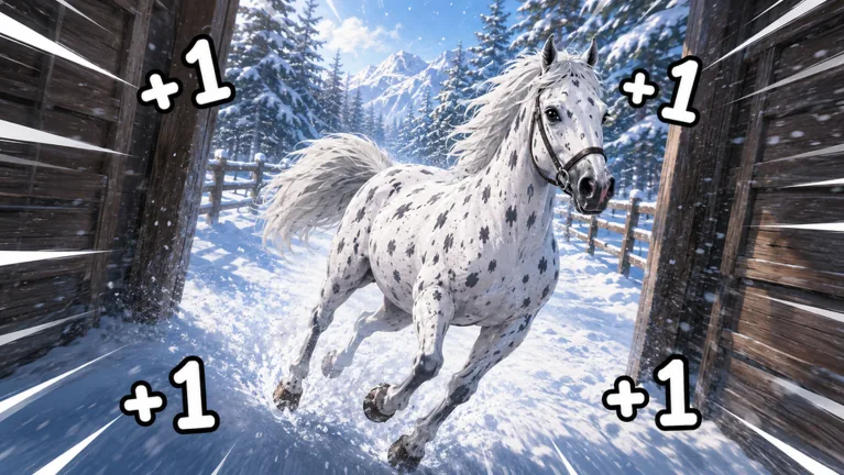 1 Horse Evolution red bars: Inspect the Snowy Platforms